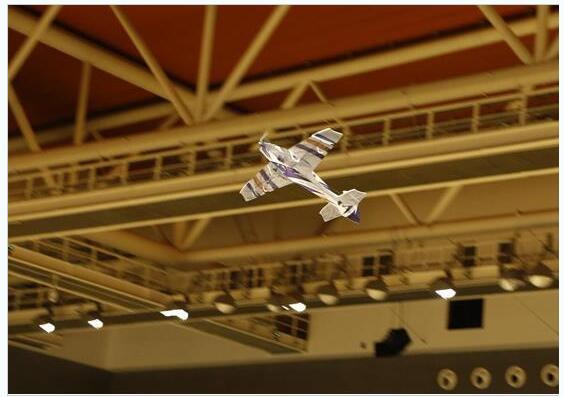 最后一个表演项目是遥控室内花式双机编队,该项目被称为"航空模型的
